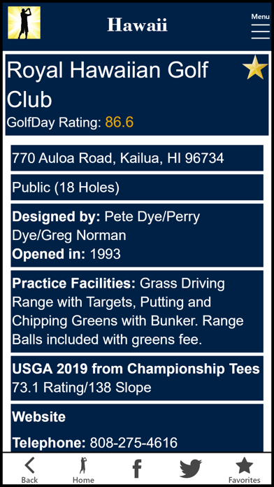 GolfDay Hawaii Screenshot