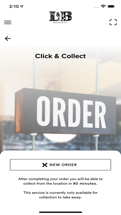 L & B Restaurants Screenshot