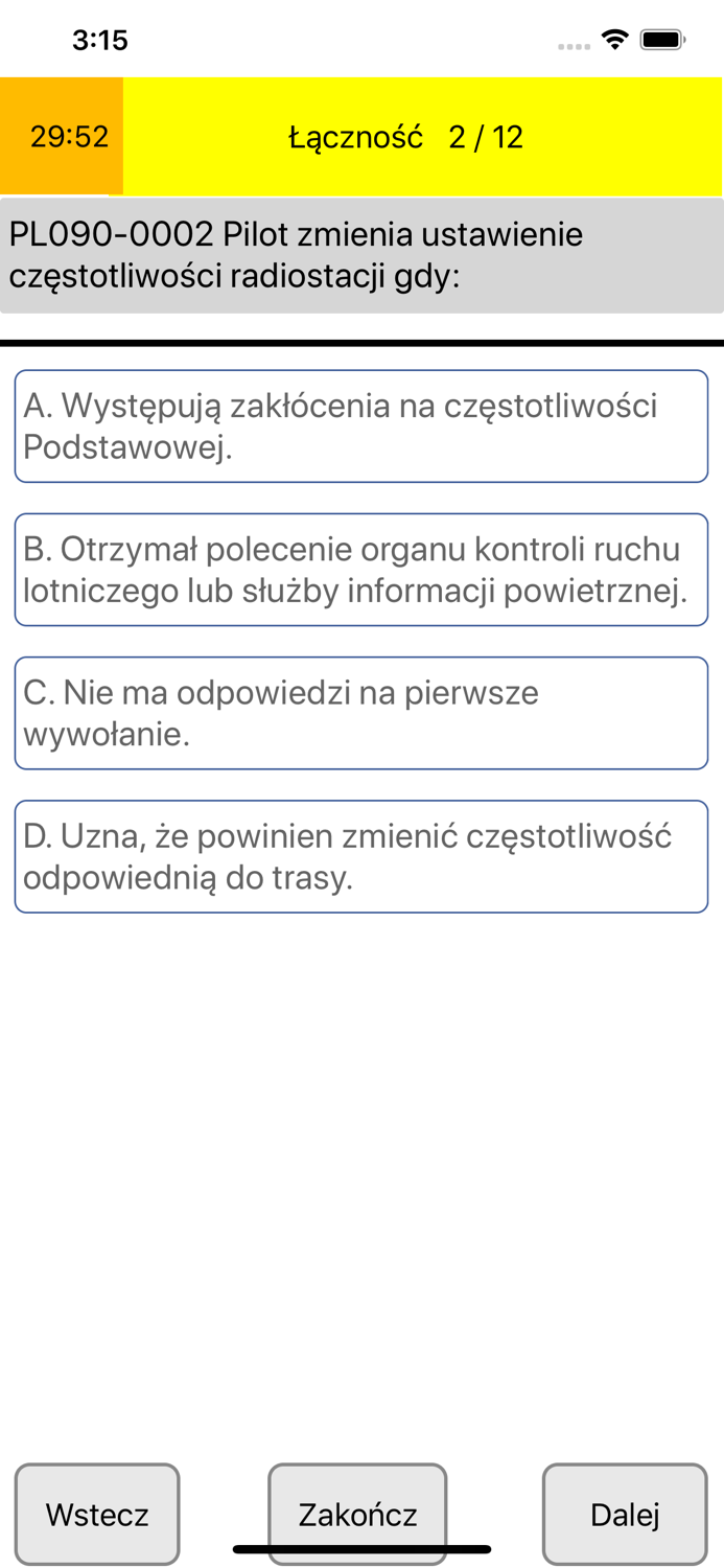 Pytania ULC Egzamin PPLA