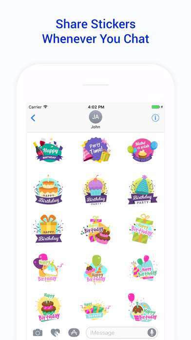 How to cancel & delete Adorable Birthday Greetings, Card - Stickers Pack from iphone & ipad 4