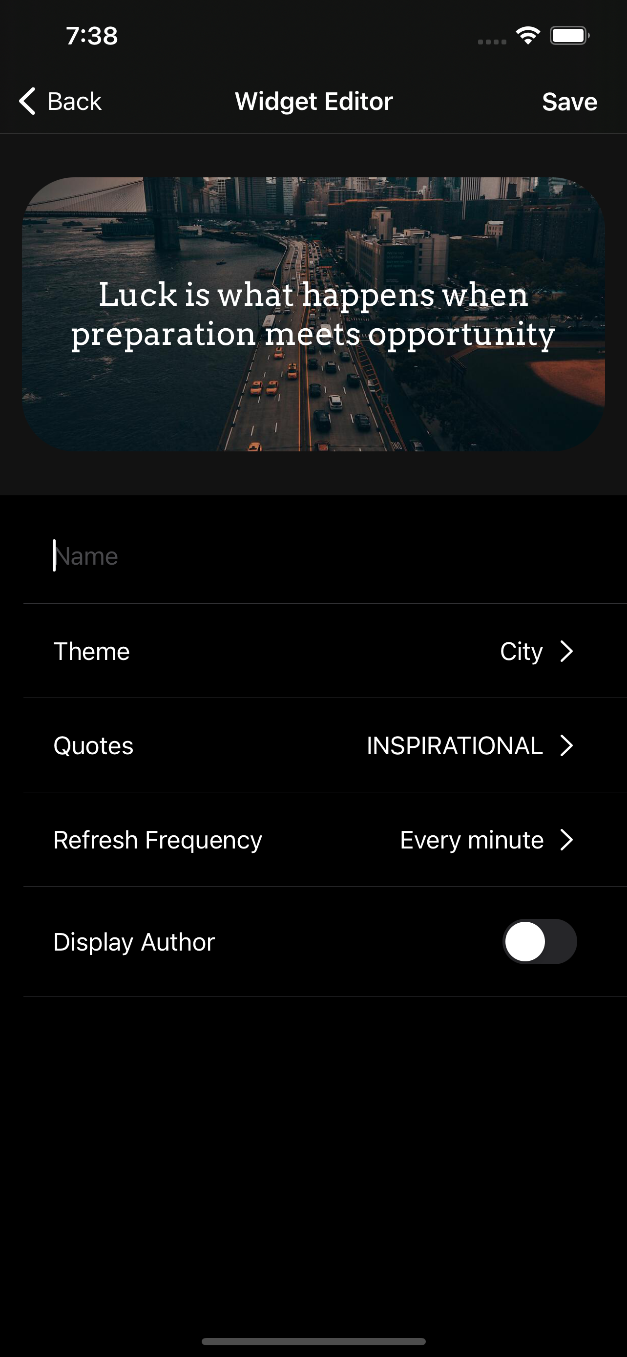 Quotes Widget