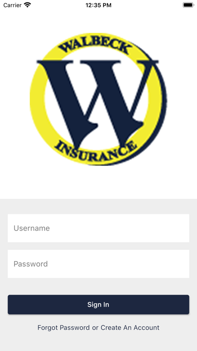 Walbeck Insurance - Mobile App Screenshot
