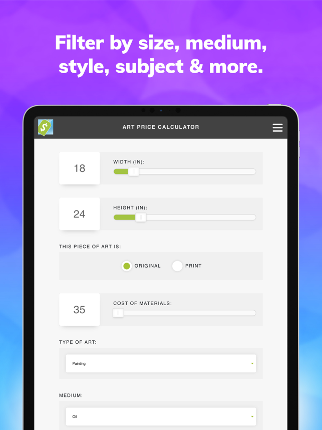 ‎Art Price Calculator Capture d'écran