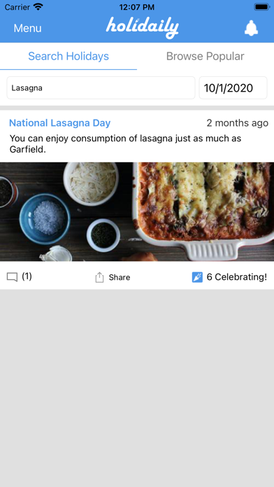 Holidaily - Find Holidays Screenshot