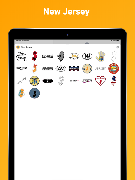 Screenshot #4 pour New Jersey emoji USA stickers