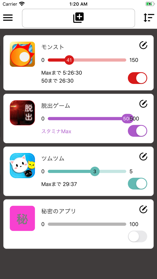 #1. Stamina Timer (iOS) By: KANA NISHI