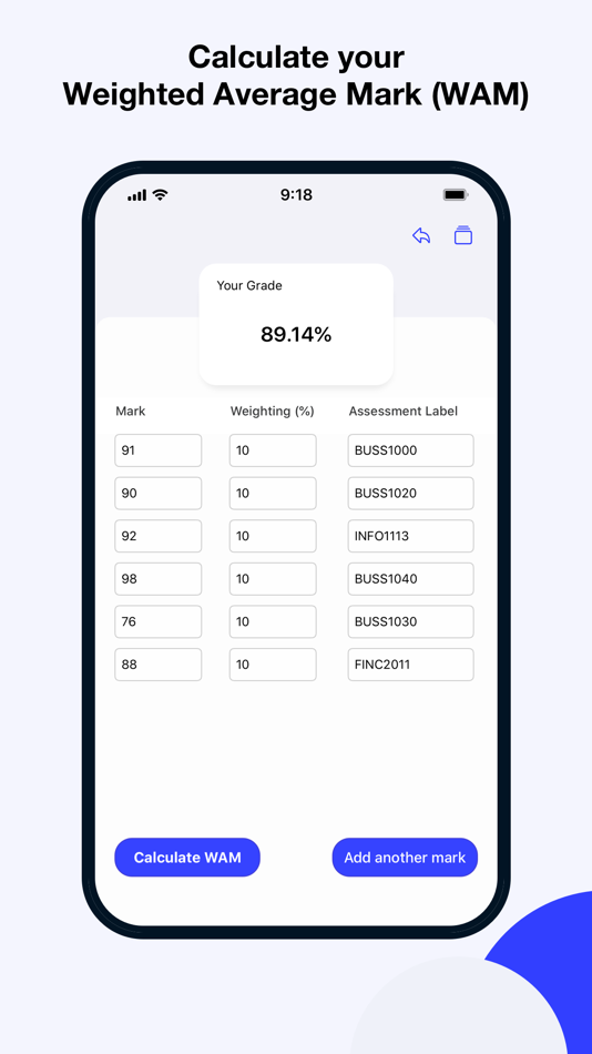 #1. WAM Calculator (iOS) 由: Peixun Wu