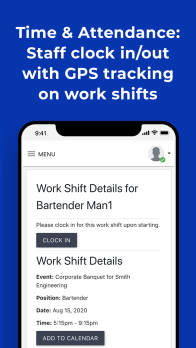 Event Staff App Screenshot