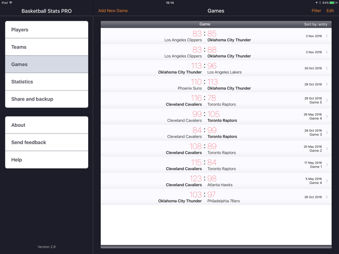 Basketball Stats PRO