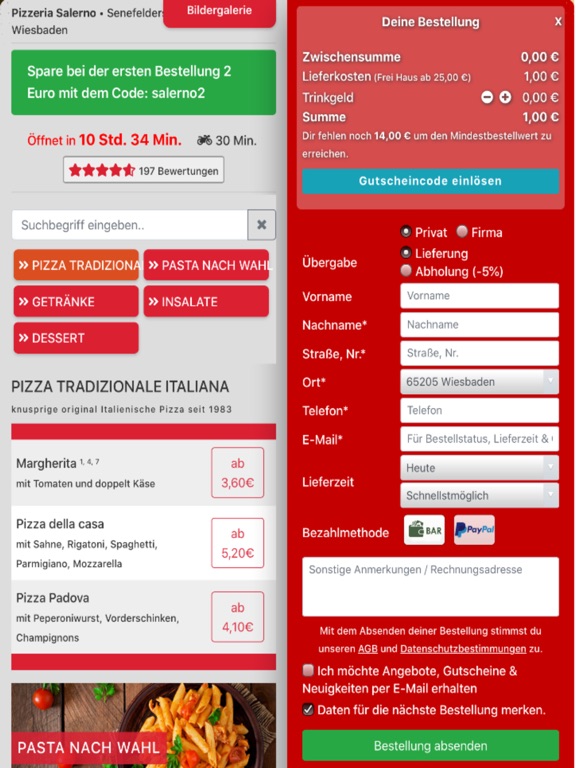 Screenshot #5 pour Pizzeria Salerno