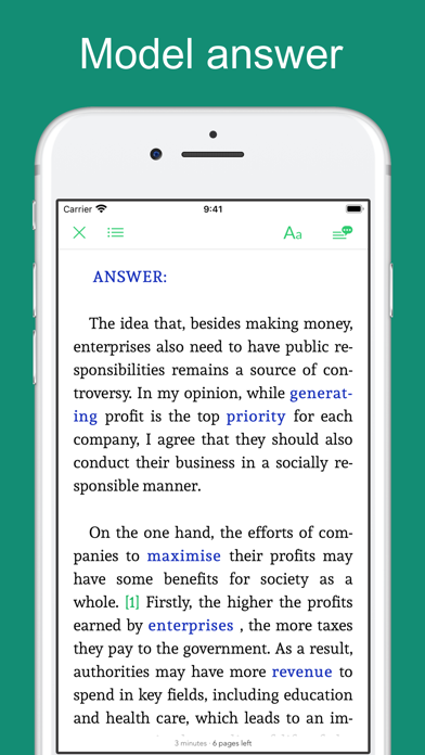 Model Essays for TOEFL, IELTS Screenshot