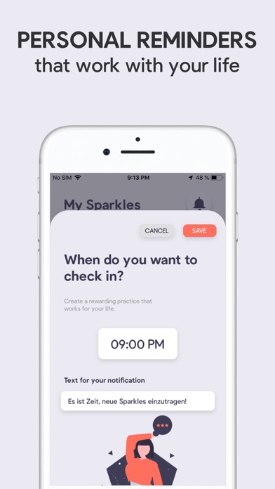 Sparkle: Self-Care Checklist Screenshot