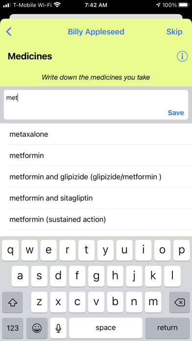 Health Timeline Medical Record Screenshot