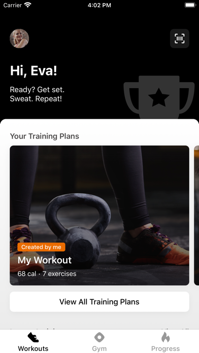 Cheetah Gym eGym. Screenshot