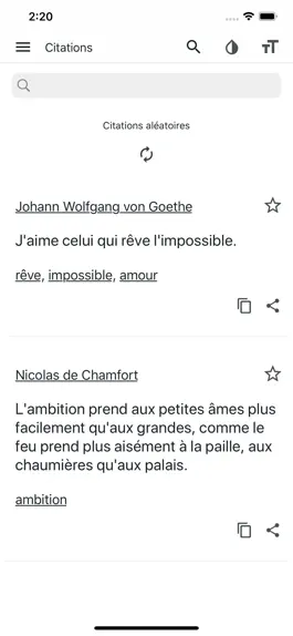 Game screenshot Citations et aphorismes (fr) mod apk