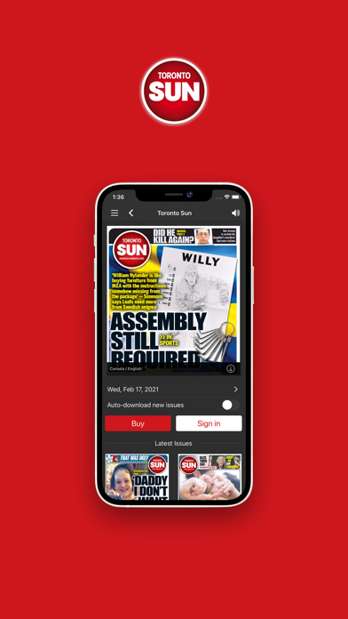Toronto Sun ePaper Screenshot