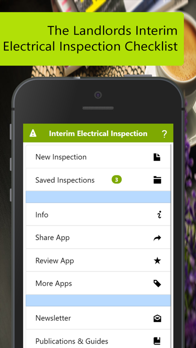 Landlords Electrical Checklist Screenshot