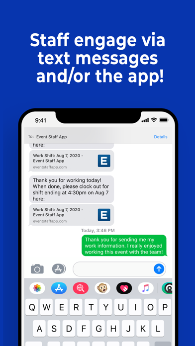 Event Staff App Screenshot