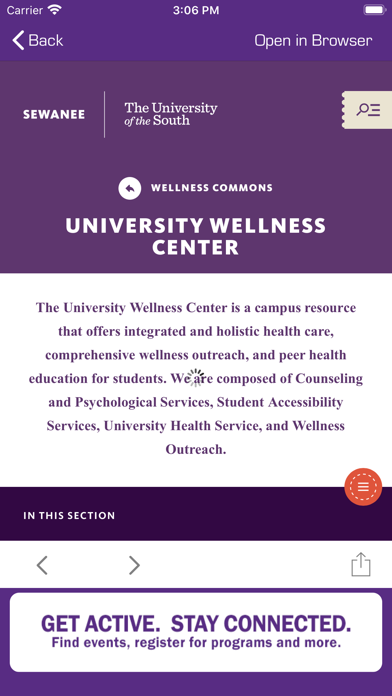 Sewanee FitWell Screenshot