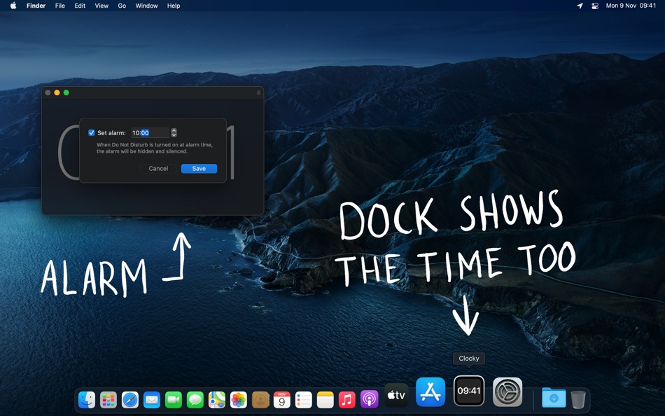 #5. Clocky – The Desktop Clock (macOS) Bởi: Boterham