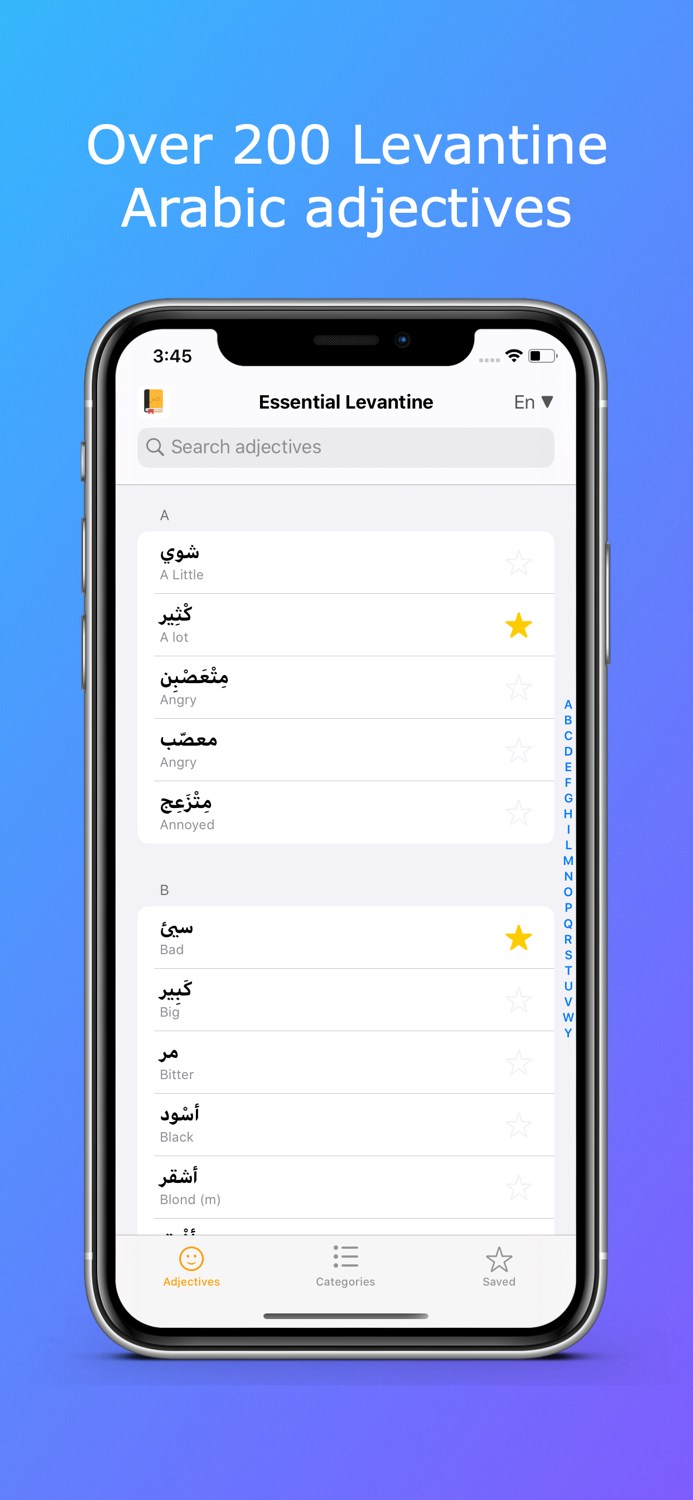 Levantine Arabic Adjectives