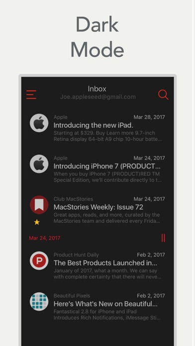 Mail App for Gmail Screenshot