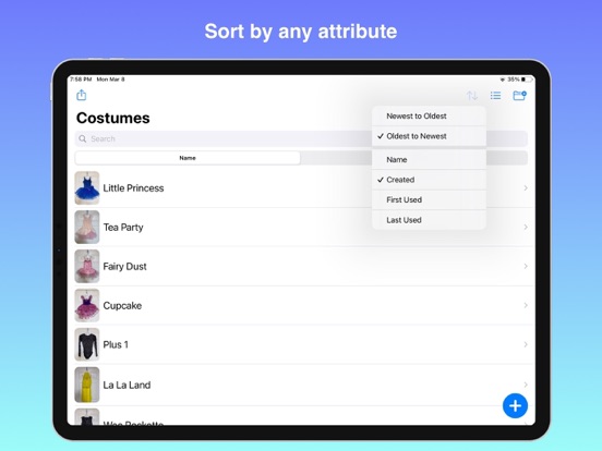 Costumize - Digital Inventory iPad screenshot 6 - Reference app