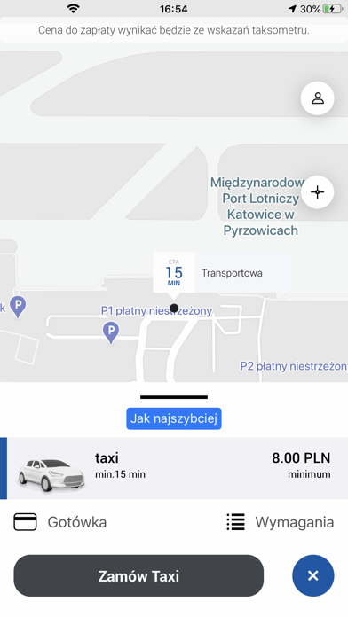 Katowice Airport Taxi Screenshot