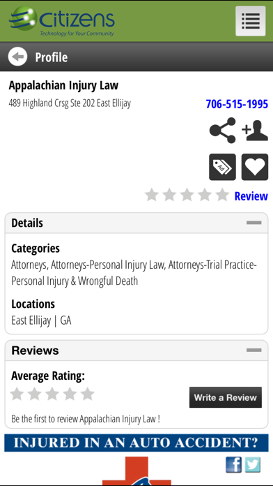 Citizens Telephone Directory Screenshot
