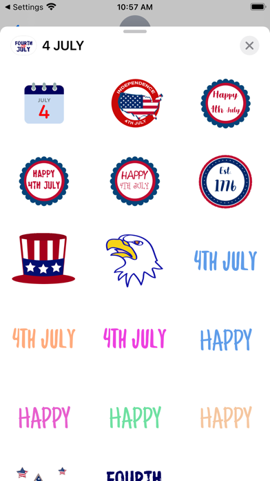 USA JULY 4 Sticker Pack Screenshot