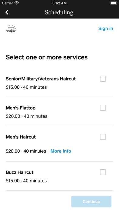 Middletown Barber Shop Screenshot