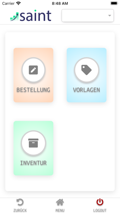 SAINT Bestellungen Screenshot