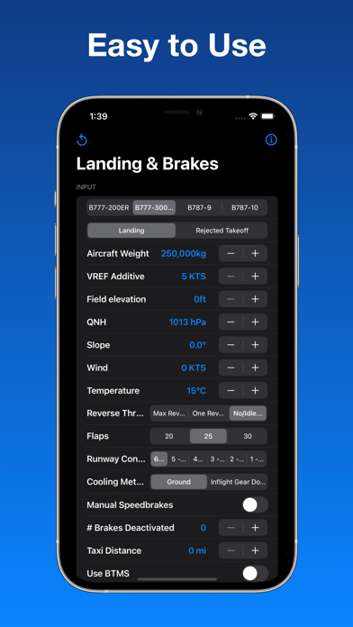 Screenshot #2 pour B777/787 Landing & Brake Tool