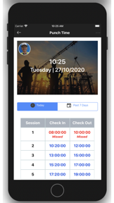 Volv Attend - Site Attendance screenshot