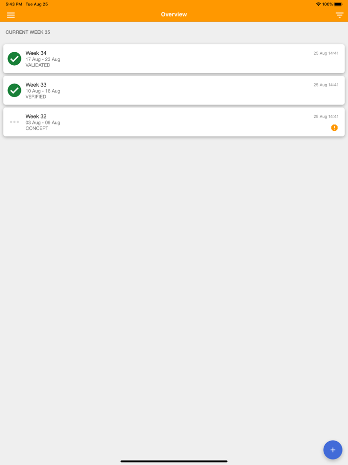 Timesheet application