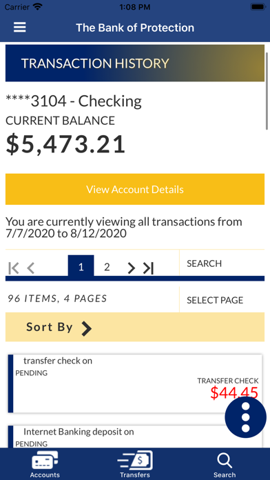 Bank of Protection Screenshot