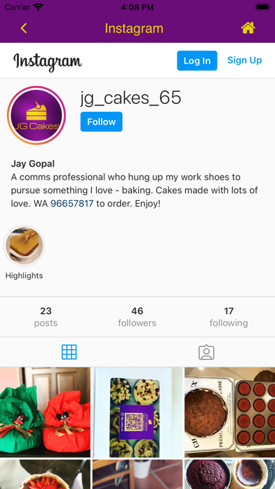 JG Cakes Screenshot