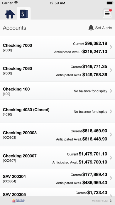 Valley Bank NV Business Mobile Screenshot