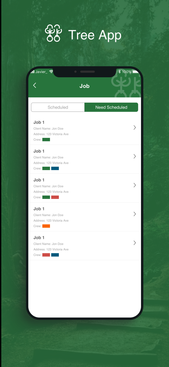 Tree App Scheduler