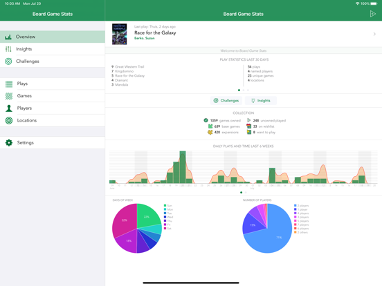 Board Game Stats iPad app afbeelding 1