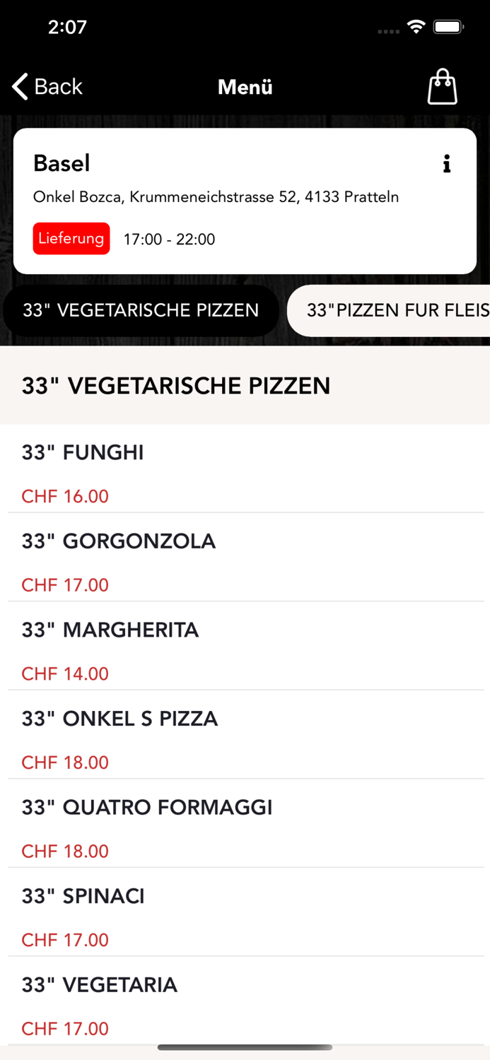 Onkels Pizza Schweiz