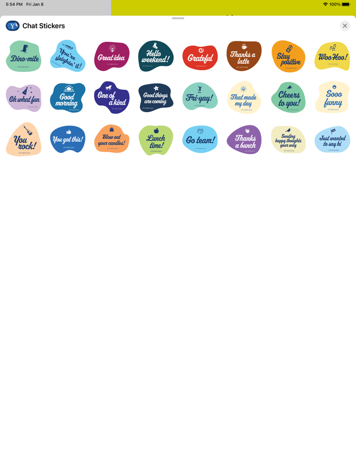 Its Your Yale Chat Stickers