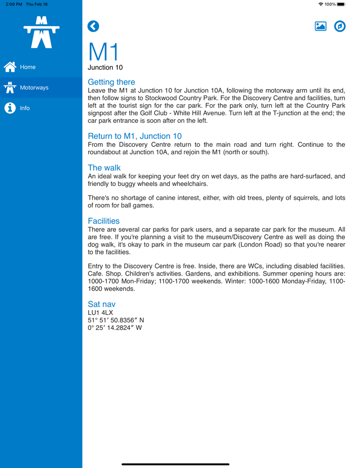 Motorway Walks and Breaks Lite