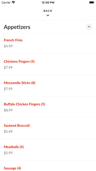 Rossini's Pizzeria Screenshot