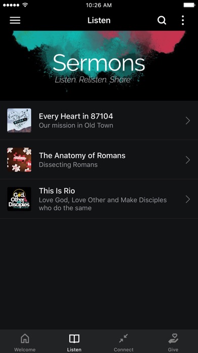 Rio Church App Screenshot