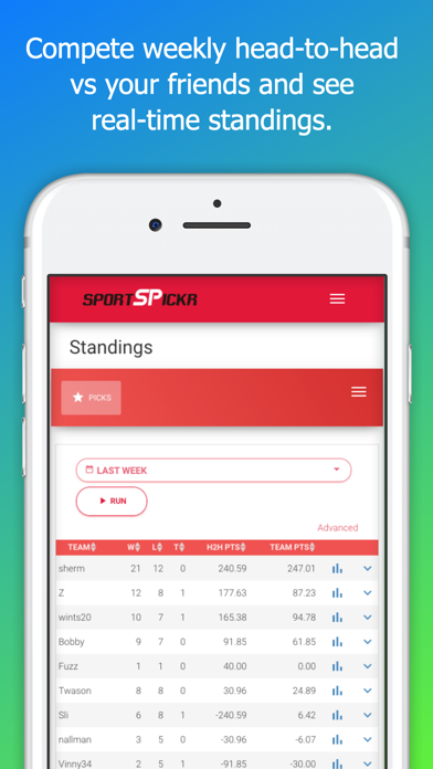 Sportspickr Screenshot