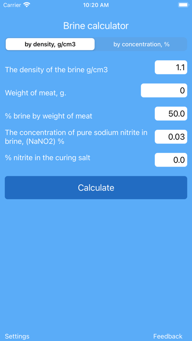 Nitrite Calculator Screenshot