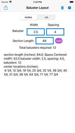 Baluster Layout iPhone image 1