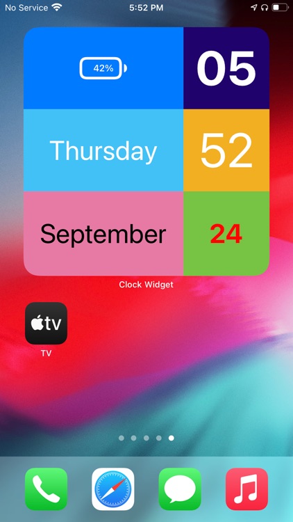 Clock Widget - Funky Colors