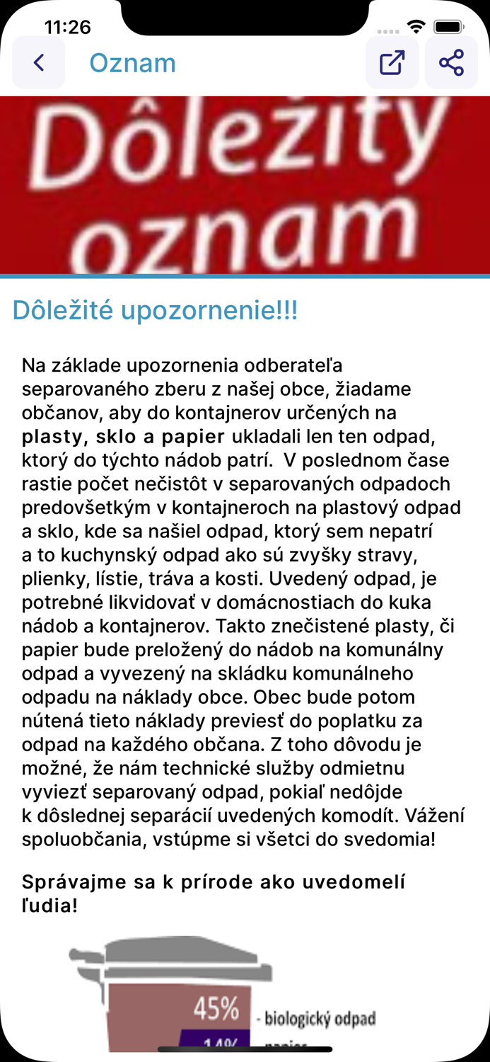 Istebné - oficiálna aplikácia